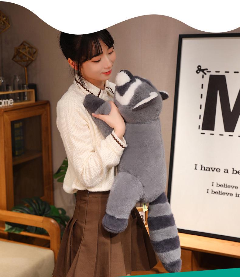 Crawling Raccoon & Panda Plush Toy - Cute Cloth Birthday Gift Doll Series