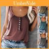 Stylish Women's Sleeveless Buttons Plain Blouse Shirt Vest Casual Pullover Tops