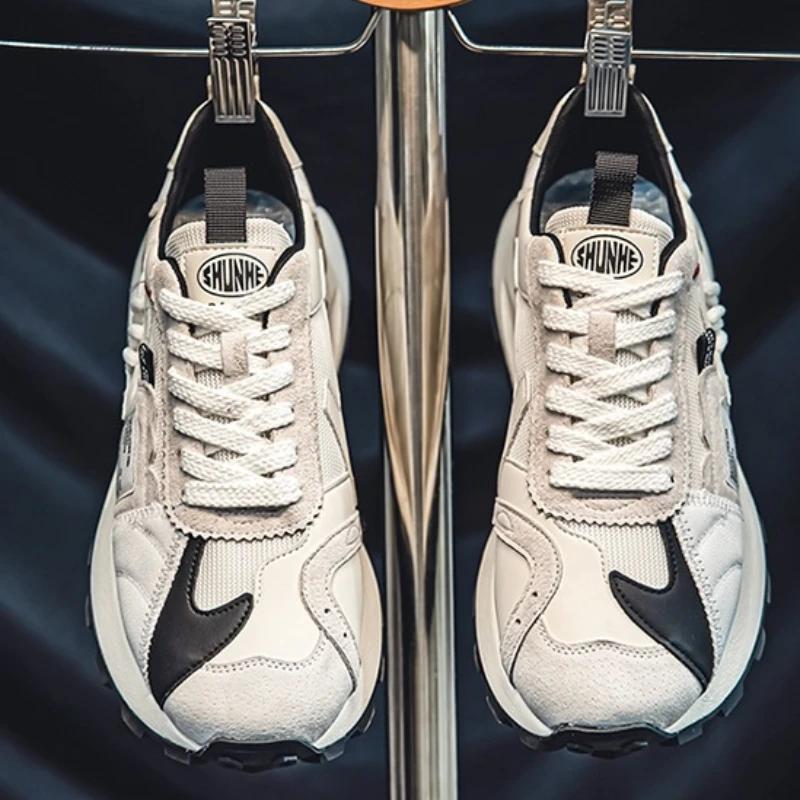 Scarpe da ginnastica da uomo, scarpe da uomo firmate, scarpe spesse e dissolvibili, scarpe casual da uomo con plateau, nuove scarpe da passeggio robuste, scarpe da uomo