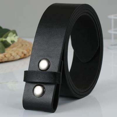Men'S Black Button Belt Body Board Buckle Headless Belt Belt Belt