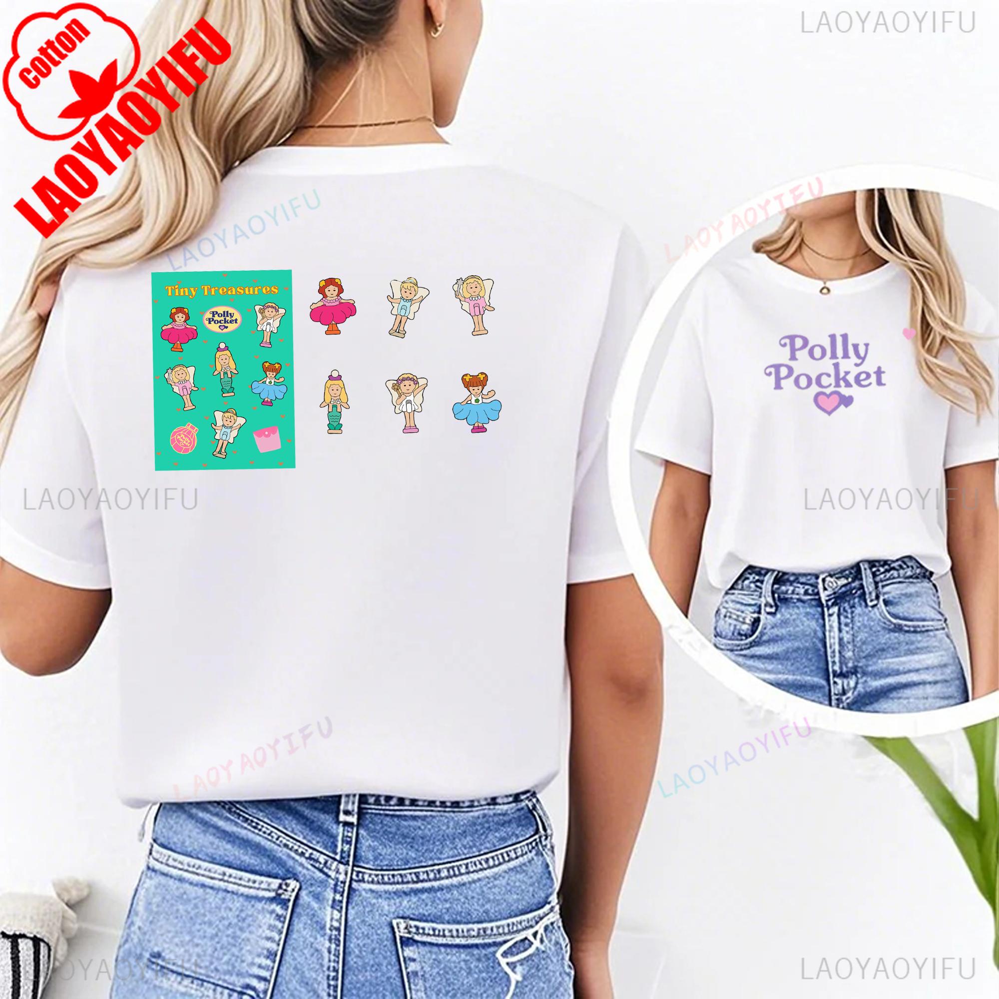 

Polly Pocket Printed T-shirt Cute Polly Pocket Tops Polly Pocket Cartoon T-shirt Fit Sweatshirt for Daily Wear Women T Shirt 2XL