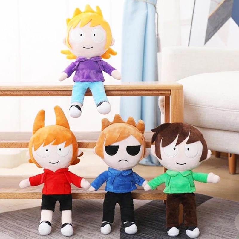 4pcs/lot Eddsworld Plushies Set Edd Tord Matt Tom Cartoon Plush Toy Stuffed Doll Soft Figures Anime Home Decor Children Kid Gift