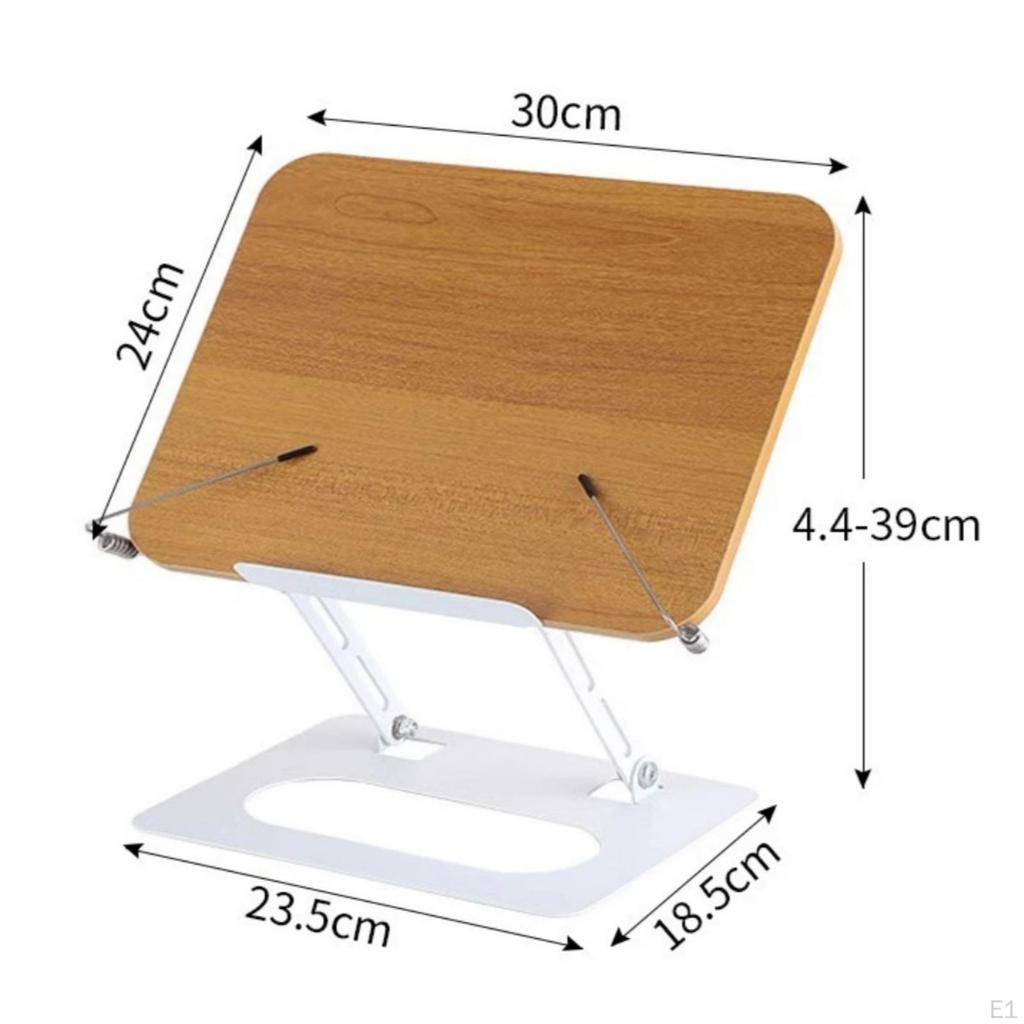Supporto per spartiti con base in alluminio | Design regolabile in altezza, Porta libri da scrivania in legno