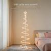 1.8m Tungsten Wire Spiral Christmas Tree Lights, Simple Ins Style, Festive Glow