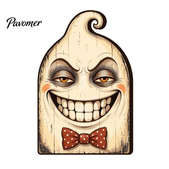 Rustic Style Ornament Set Wooden Halloween Ornaments, Retro Desktop Decorations for Home Table Tiered Decor Tray Decor, Pumpkin/Black Cat/Ghost/Bat