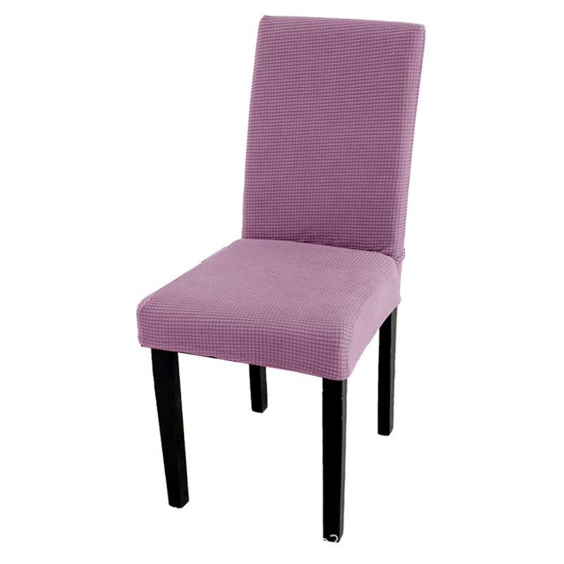 Karierte Polar-Fleece Einteilige Elastische Stuhlhülle Esszimmer Sitzbezug Schmutzabweisend Heim Restaurant Stuhlhussen