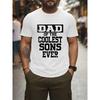 European Sizes [Short-Sleeve Breathable T-Shirt] Men's Casual Short-Sleeve T-Shirt with Letter Print - Breathable Round Neck, Machine Washable
