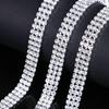 Compact Glass Silver Beautiful Sparkling DIY 1-row 2-row 3-row Trim 1 Yard Rhinestone Crystal