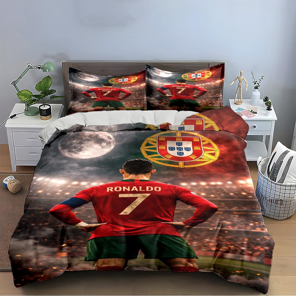 Soccer Star Bedding Set Bedding Duvet Cover Set Duvet Cover Pillowcases Home Decor (1 * Duvet Cover 2 * Pillowcases, Without Duvet Insert)