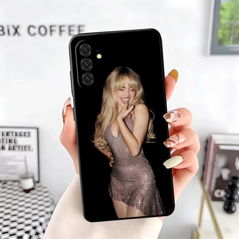 CR66 S-Sabrina C-Carpenter Zachte Telefoonhoes voor Samsung A17 A37 A57 A16 A26 A36 A56 A15 A25 A35 A55 A14 A24 A34 A54 A13 A23 A33 A