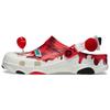 Leatherette Simple Temperament Hole Shoes Unisex Red and White