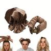 No Heat Hair Curling Rod Headband Satin Bonnet Women Overnight Sleeping Silk Hair Curler Long Hair Curls Roller Styling Tool