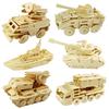 3D Diy Wooden Puzzle Military Tank Vehicle Model Creative Assembled Handcraft Toy For Home Office Desktop Decor Unique Gift