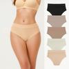 Plus Size Women's Summer Hollowed Out Mesh Ice Silk Breathable Low Waist Panties
