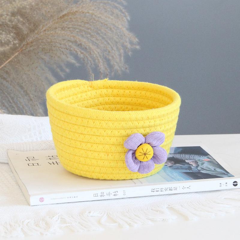 

Настольная корзина для хранения ключей, коробка для хранения рулонной косметики, коробка для хранения бумаги, корзина для хранения чайного столика Large жёлтый