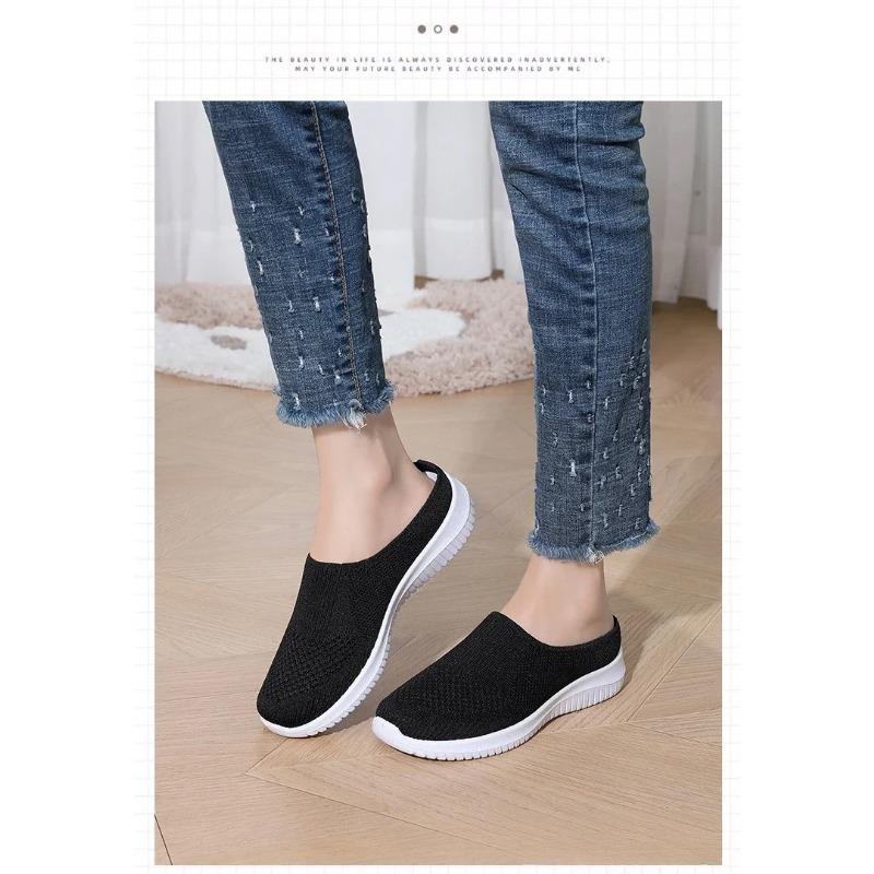 Women's Summer Shoes Casual Single Ladies Shoes Soft Sole Cover Half Slippers Shoe