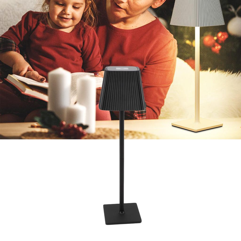 Cordless Table Lamp 3 Color Stepless Dimming 4000mAh Decorative Rechargble Desk Light for Bedroom   Cafe