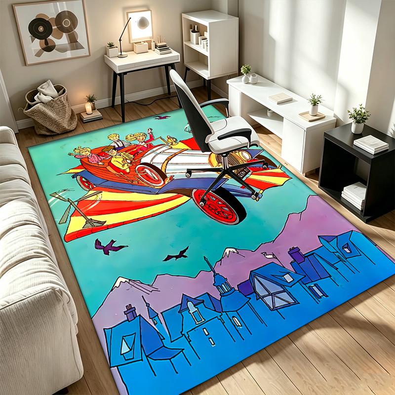 Chitty Chitty Bang Bang A rug suitable for office chair areas living rooms and computer desks perfect for home offices and an ideal holiday gift