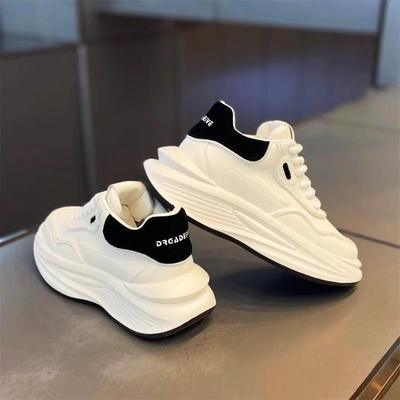 Shoes Autumn Breathable Advanced Sense White Casual Running Thick-soled Heightening Sports Dad Shoes