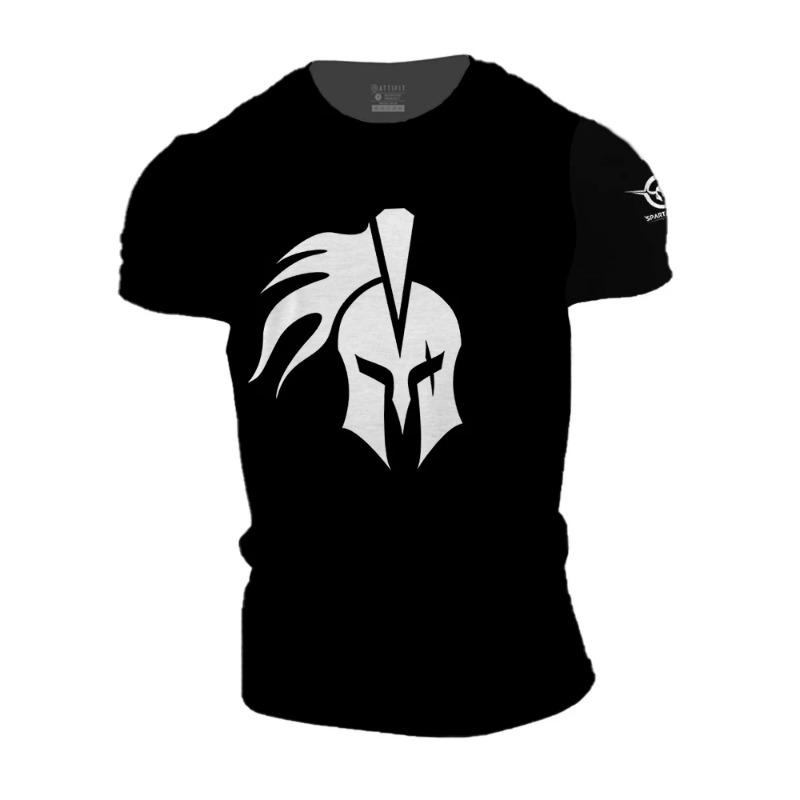 Men's 3D Short Sleeved T-shirt with Spartan Pattern