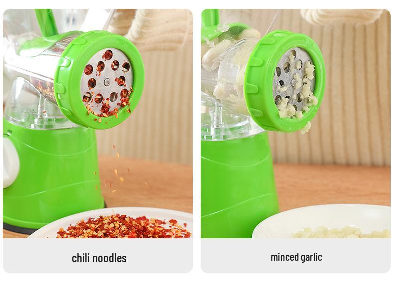 Manual Kitchen Tool: Hand-Cranked Meat Grinder, Vegetable Cutter, Sausage Stuffer, and Garlic Press.