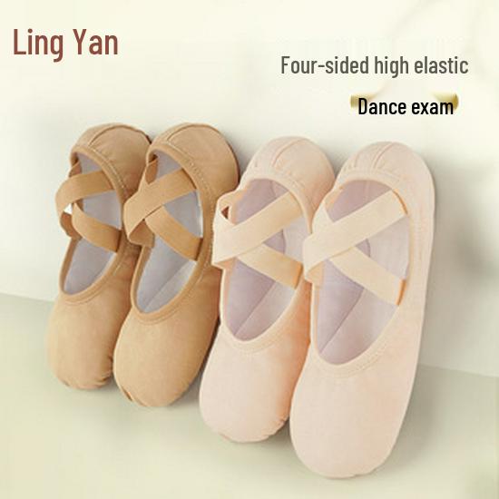 Women's Soft Sole Dance Shoes - Adult & Children's Ballet Practice Canvas Shoes