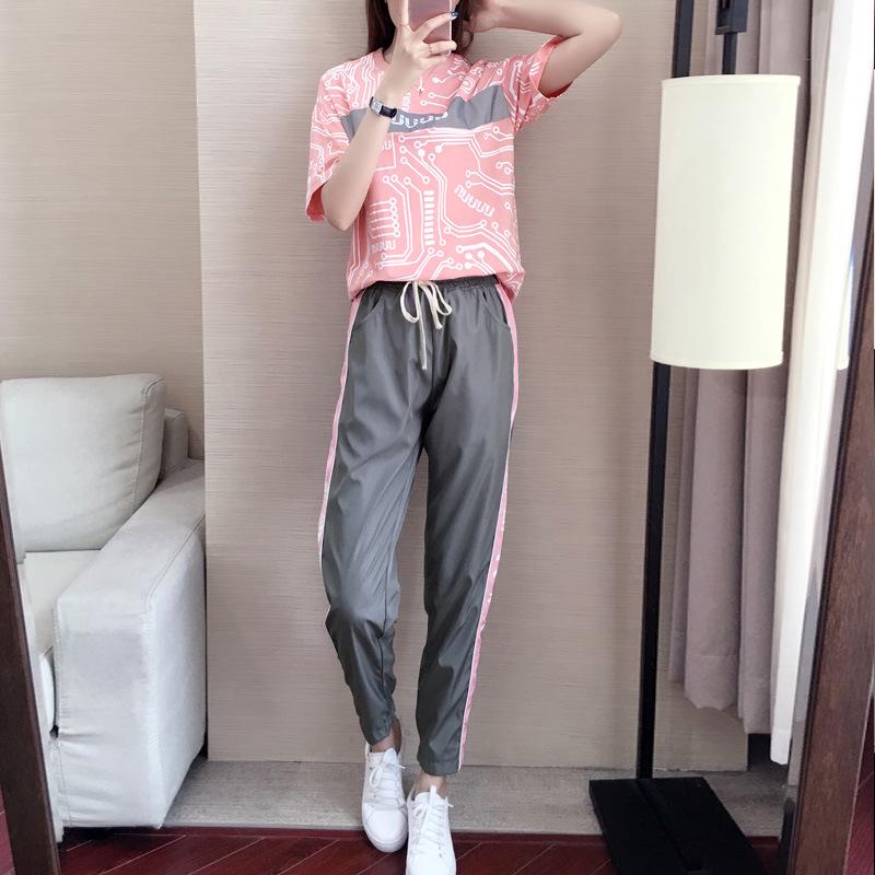 Trendy Women's Summer 2023 Hip-Hop Hong Kong Style Loose Two-Piece Set