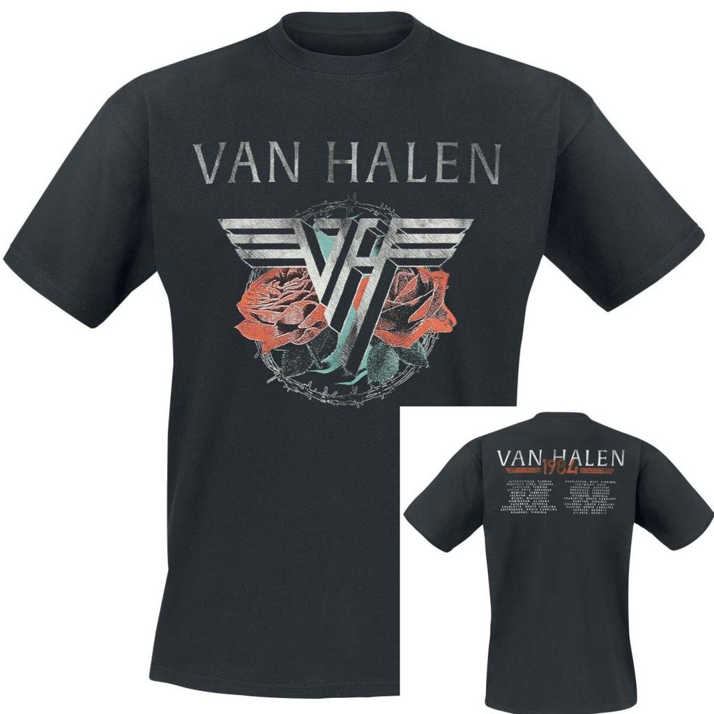 Tour 1984 Van Halen Band T-Shirt 100% Cotton Graphic Tee Men Women Summer Streetwear Top