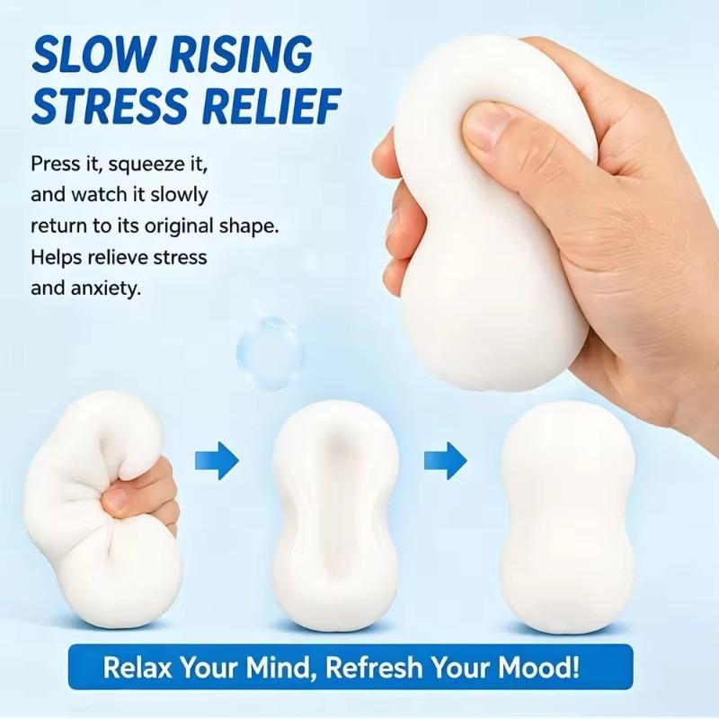 1-3pcs Soap Squishy Slow Rising Fidget Toy, Soft Fake Soap Stress Ball for Kids Adults, Anxiety Relief Sensory Decompression Squeeze Toy