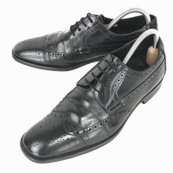 

Lloyd Germany heavy leather wingtip 26.0 black dress business shoes