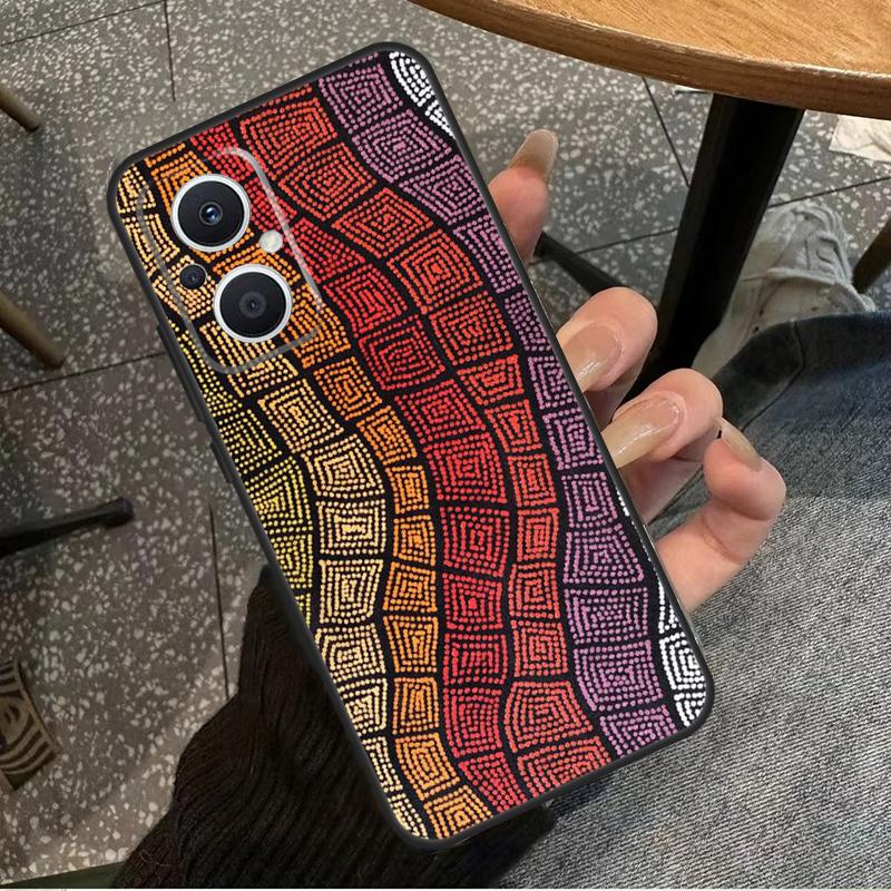 Aboriginal Art Print For OPPO Reno 14 13 12 11 10 Pro 8T 11F 12F 13F 14F 7 8 Lite OPPO Find X8 X6 X5 X9 Pro Case