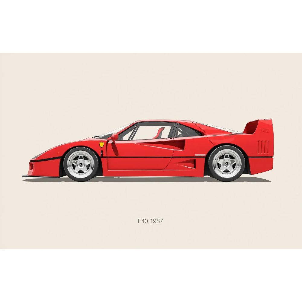 Minimalist Sports Car Posters Vintage  Luxury Car Porsche Ferrari Prints Canvas Painting Wall Art Pictures Kids Boys Room Decor