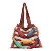 Cute Little Fish Knitted Tote Bag Summer Breathable Lightweight Versatile Commuter Shoulder Bag for Family Weekend Trips