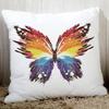 Gezellig Bankkussenhoes Vlinderprint 45X45cm Decoratieve Kussens voor Thuis Polyester Perzikvezel Kussensloop Zitkussen Rugkussen