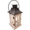 Vintage Wooden Decorative Lantern Candle Holder Rustic Farmhouse Wedding Centerpiece Lantern for Table Mantle Wall Hanging Display Party Home Decor