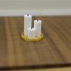 Hot Sale 4Pcs Home Ornament 1:12 Dollhouse Mini White Candle Miniature Tray Set Playhouse Toys Christmas Scene Decoration