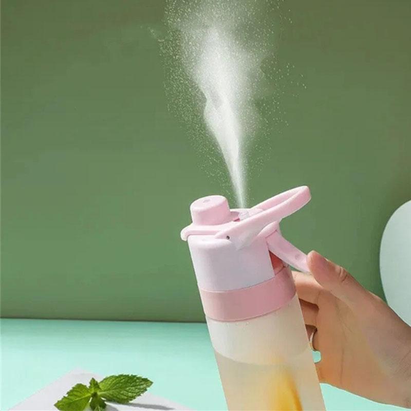 NEW 700ML Sport Spray Mist Water Bottle Cool Down Drinking Kettle Water Cup
