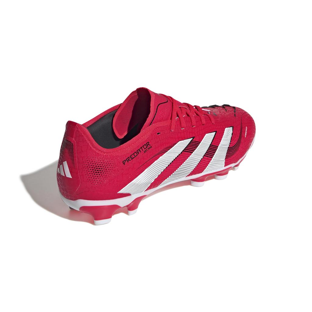 Adidas Predator Pro Soccer Unisex Lucid Black Size HG/AG Cleats, Adult, NLH38, Red/Footwear White/Core (ID3825), 27.5cm