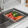 Stainless Steel Mesh Colander with Extendable Handles Expandable Sink Drain