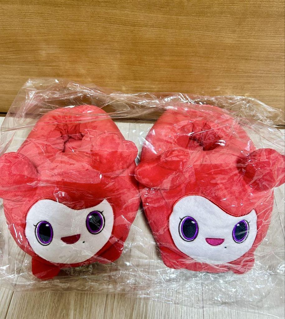[USED] TWICE LOVERYS Plush Slippers Chaeyoung ChanBlee gigo