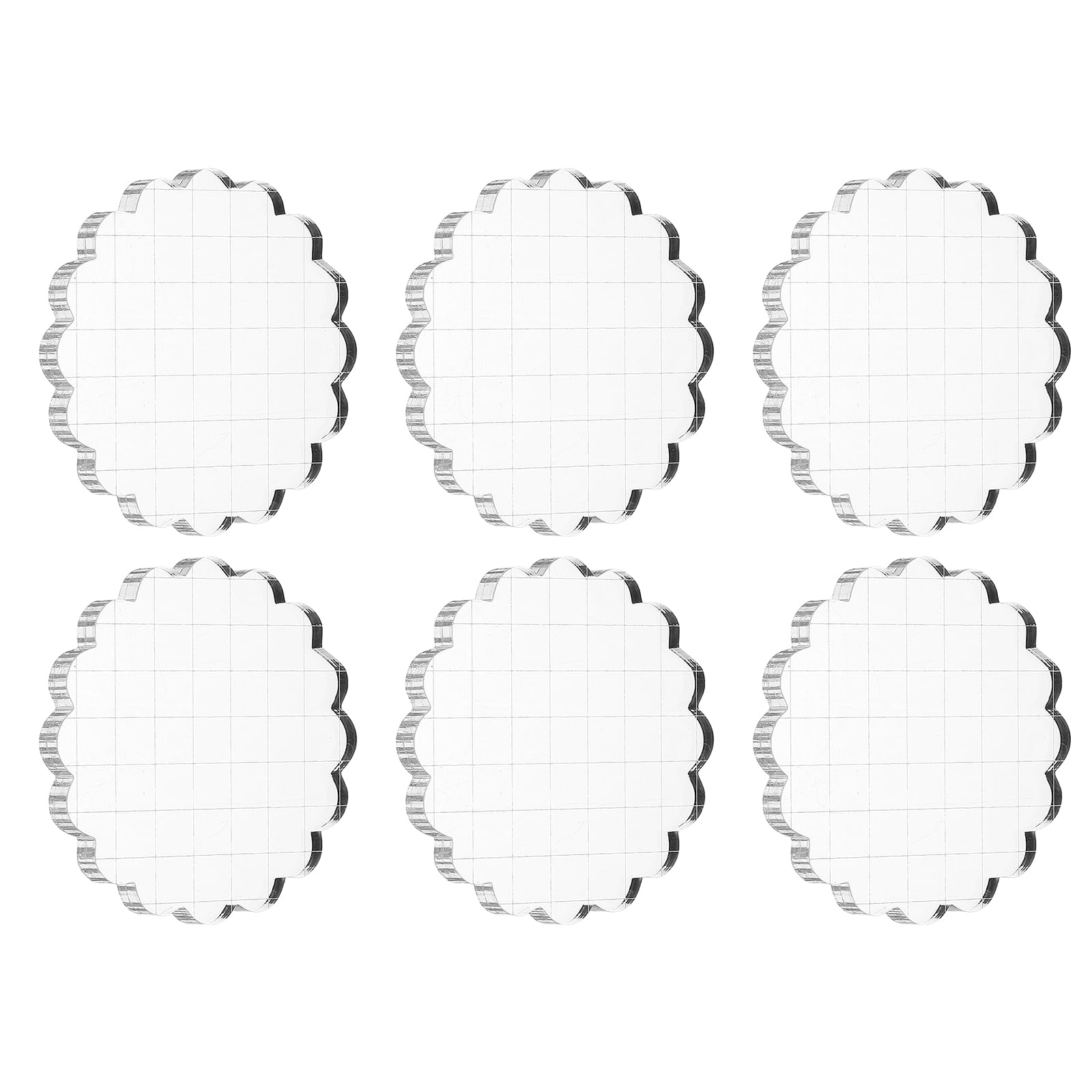 

PATIKIL Acrylic Stamp Clear Stamping Blocks with Grid Decorative Mounting Blocks for DIY and Card Making 6-Piece 3 Blocks, Lines, Scrapbooking,