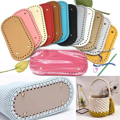 Oval Leather Crochet Bag Base - Hardened Handmade DIY Woven Bag Bottom Plate