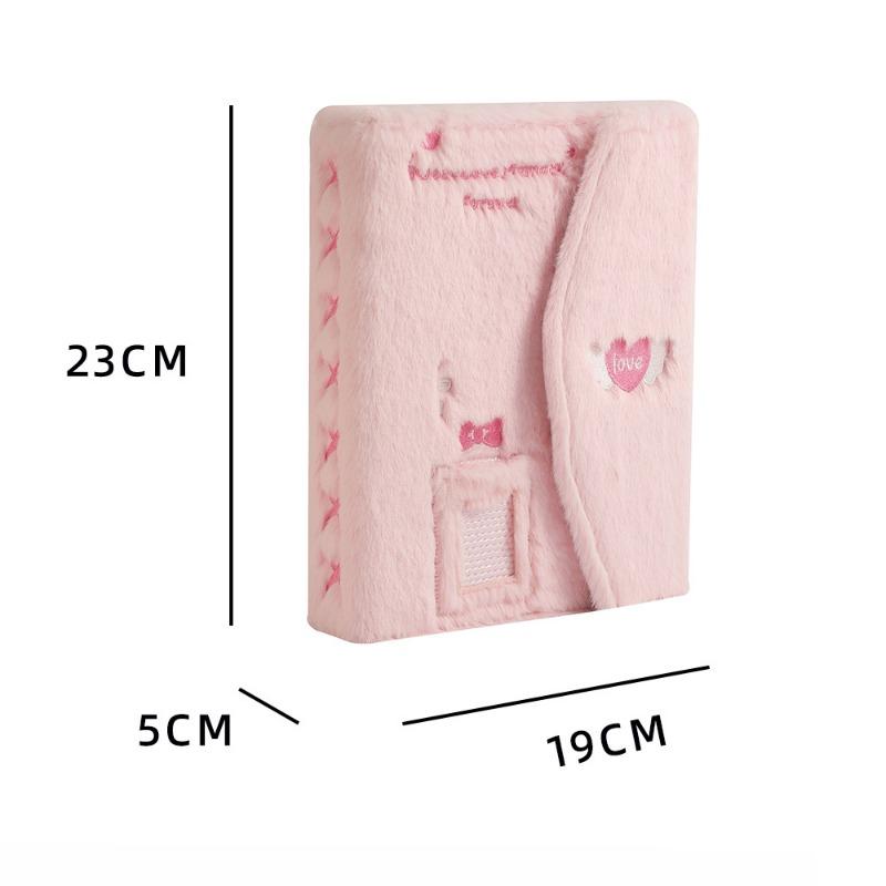 A5 Ins 3-inch Small Card Storage Plush Style Plush Photo Album Idol Album Cards Collection Binder Photocard Holder