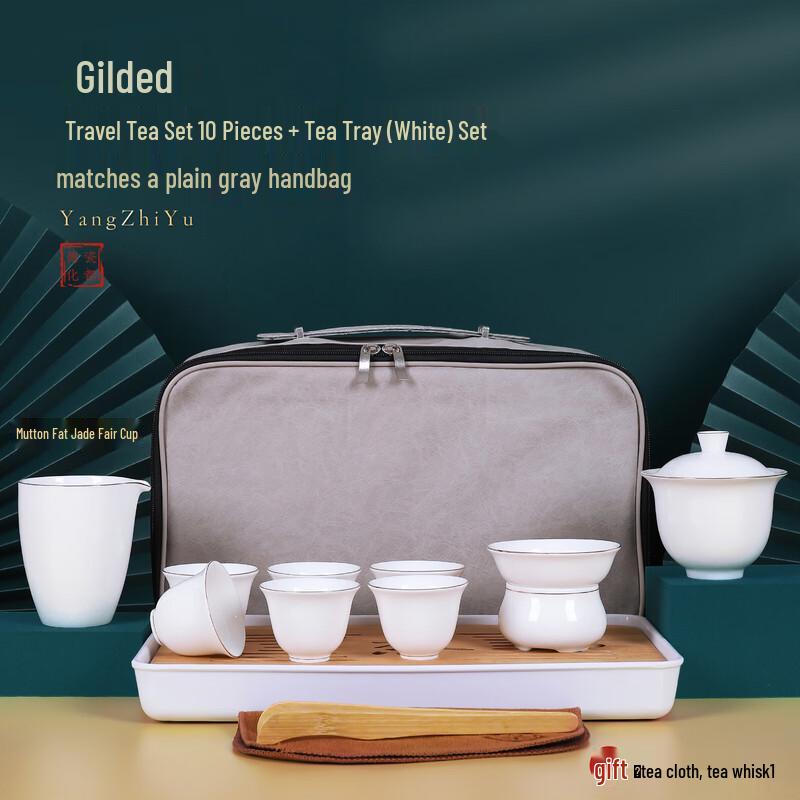 Dehua White Porcelain Gilded Tea Set