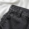 Skinny Fashionable and Versatile Stretch High-waisted Denim Shorts Female Summer Slim Drawstring Design Sense of Wide-legged Pants A Word Pants