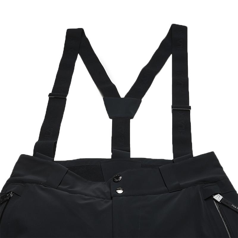 Fila Ski Series Simple Personality Warm Waterproof Windproof Comfortable Suspenders Ski Pants Men Pants Black A11M546902FBK