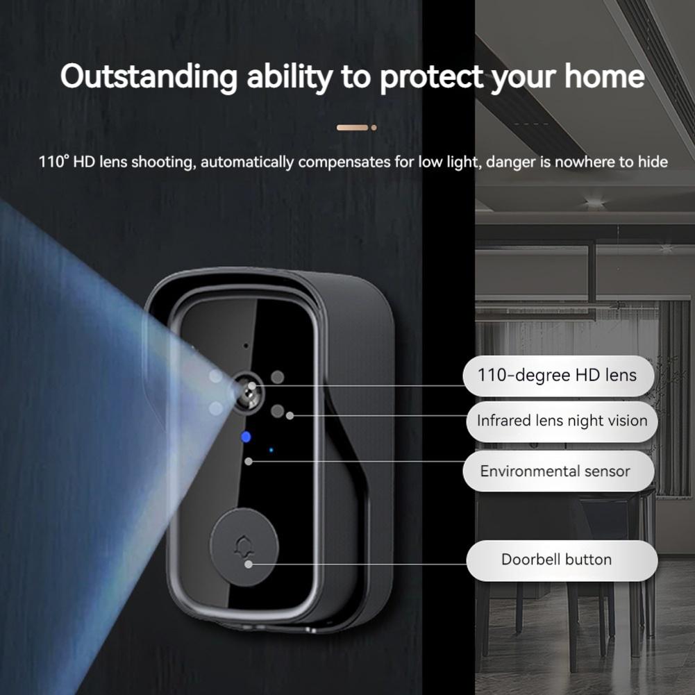 M10s Video Doorbell with Camera 2-Way Audio Wireless Door Bell 4.3inch Screen for Home Office