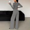 Women's Sexy Slim Fit Two-Piece Set Long Sleeve with Pants