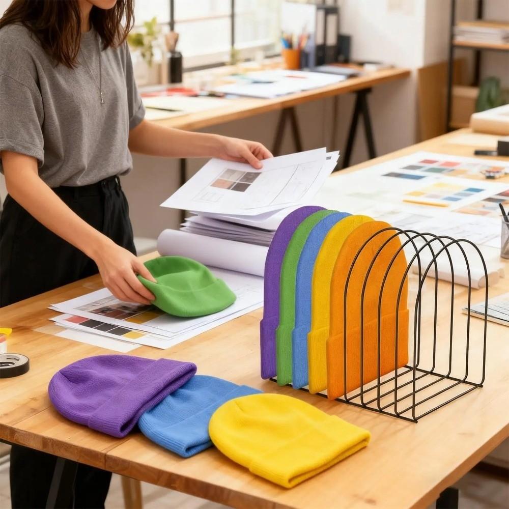 Iron Wire Beanie Display Rack Prevent Fold Damage Knitted Cap Holder Tabletop Display