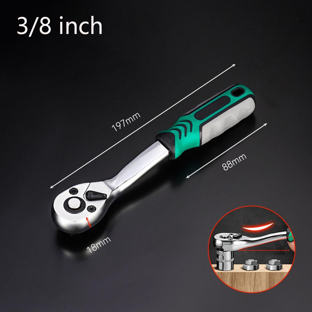 Schnelllöse-Ratsche mit 72 Zähnen, umkehrbarem Ratschenantrieb für 1/4 Zoll, 3/8 Zoll, 1/2 Zoll Stecknussgrößen